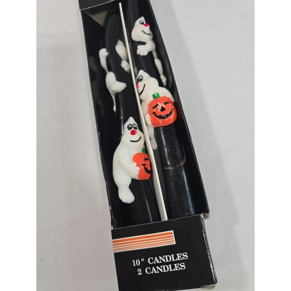 VTG Ghost Candle Sculpted Halloween Tapers 10